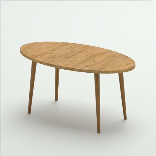 MDF Coffee Table, Modern Style Round Coffee Table for Living Room, Modern Oval-Round Side Table, Coffee Tables