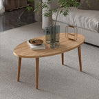 MDF Coffee Table, Modern Style Round Coffee Table for Living Room, Modern Oval-Round Side Table, Coffee Tables, alternate