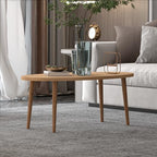 MDF Coffee Table, Modern Style Round Coffee Table for Living Room, Modern Oval-Round Side Table, Coffee Tables, alternate