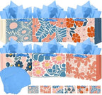 Medium Paper Gift Bags with Tissue Paper Handles 6PCS Winter Floral Gift Bags for Women Mom Grandma Party Supply