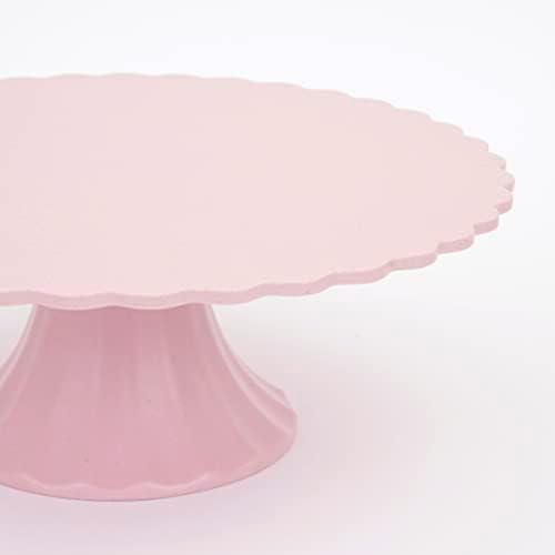 Medium Pink Reusable Bamboo Cake Stand (Pack of 1) in Pink, alternate view 3
