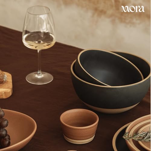 Mega and Giant Bowls Set of 2, 5.5 and 3.5 Qt Ceramic Pottery Mixing Bowls - Microwave and Dishwasher Safe, alternate view 7