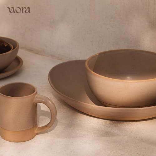 Mega and Giant Serving Dishes Set of 2, 16 inch and 14 inch Ceramic Pottery Oval Platters - Microwave, Oven and, alternate