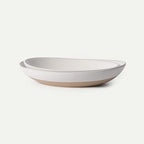 Mega and Giant Serving Dishes Set of 2, 16 inch and 14 inch Ceramic Pottery Oval Platters - Microwave, Oven and