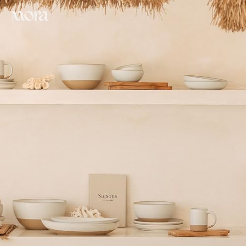 Mega and Giant Serving Dishes Set of 2, 16 inch and 14 inch Ceramic Pottery Oval Platters - Microwave, Oven and, alternate
