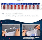 Mega-L 4th of July Decorations 2 Pack 40 Feet Foil Fringe Garland Tinsel Streamers, Red White and Blue Star, alternate view 4