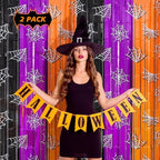 Mega-L Halloween Party Decorations, 2 Pack Halloween Foil Fringe Curtains, alternate view 2