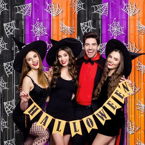 Mega-L Halloween Party Decorations, 2 Pack Halloween Foil Fringe Curtains, alternate view 3