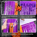 Mega-L Halloween Party Decorations, 2 Pack Halloween Foil Fringe Curtains, alternate view 4