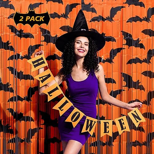 Mega-L Halloween Party Decorations, 2 Pack Halloween Party Photo Backdrop, alternate view 2