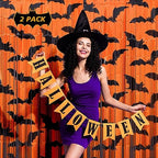 Mega-L Halloween Party Decorations, 2 Pack Halloween Party Photo Backdrop, alternate view 2