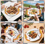 Melamine Grill Platter Gift for Dad, BBQ White Oval Serving Tray in 14 x 10 x 0.4 inches in White, alternate view 3