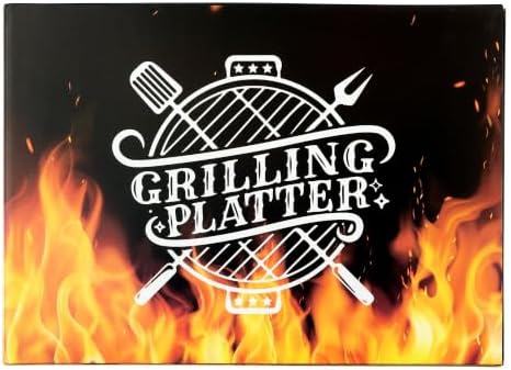 Melamine Grill Platter Gift for Dad, BBQ White Oval Serving Tray in 14 x 10 x 0.4 inches in White, alternate view 6