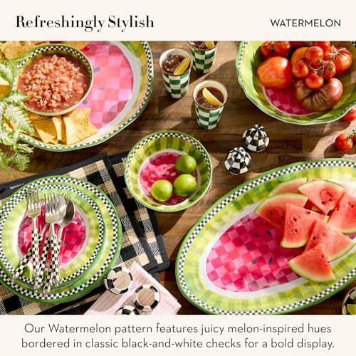 Melamine Oval Platter, Watermelon in Watermelon, alternate view 2