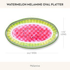 Melamine Oval Platter, Watermelon in Watermelon, alternate view 3