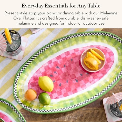 Melamine Oval Platter, Watermelon in Watermelon, alternate view 4
