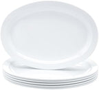 Melamine Oval Serving Platter for Restaurants and Home, Dishwasher Safe, BPA Free, Break and Crack Resistant