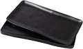 Melamine Rectangular Serving Platters and Trays set, set of 4,14” x 7” Matte Black Party Platter for Serving