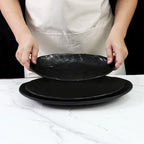 Melamine Serving Platters Set of 3, 10", 12" and 14" Oval Serving Trays for Food, Fruits, Snacks, Appetizers and, alternate