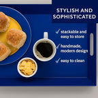 Melamine Serving Tray with Handles, Chip and Break-Resistant, Durable and Kid-Friendly Food Tray for Indoor and, alternate