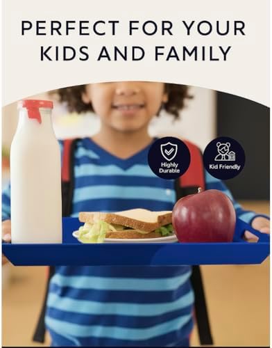 Melamine Serving Tray with Handles, Chip and Break-Resistant, Durable and Kid-Friendly Food Tray for Indoor and, alternate
