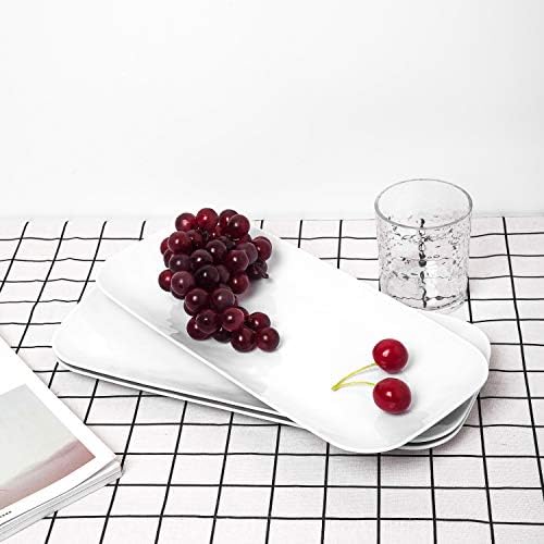 Melamine Trays, 14.75-inch Serving Trays and Platters, Set of 3 White | Hammered Style, 100% Melamine, BPA Free, alternate