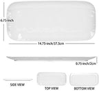 Melamine Trays, 14.75-inch Serving Trays and Platters, Set of 3 White | Hammered Style, 100% Melamine, BPA Free, alternate