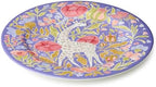 Menagerie Ceramic ROUND PLATTER 13 Inches, pastel giraffe‐themed serving platter with floral accents, ideal for, alternate