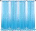 Mermaid Blue Sequin Backdrop Curtain 4 Panels 2FTx8FT Glitter Mermaid Blue Background Drapes Sparkle Photography