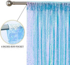 Mermaid Blue Sequin Backdrop Curtain 4FTx8FT Glitter Burgundy Background Drapes Sparkle Photography Backdrop for, alternate