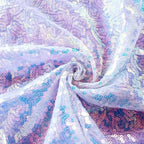 Mermaid Lavender Sequin Backdrop Curtain 4 Panels 2FTx8FT Glitter Mermaid Lavender Background Drapes Sparkle, alternate view