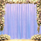 Mermaid Lavender Sequin Backdrop Curtain 4FTx8FT Glitter Champagne Background Drapes Sparkle Photography