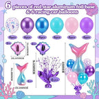 Mermaid Party Balloons Stand Kit 6 Sets, Light Colors in 40 inch in Light Colors, alternate view 3