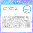 Mermaid Party Giant Coloring Poster - 31.5X 72 Inches - Versatile Classroom Wall Décor & Birthday Activity, alternate view 2