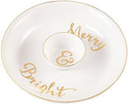Merry & Bright Chip and Dip Bowl, Gold Accents in Large in Merry & Bright