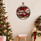 Merry Christmas Cat Round Framed Wall Art 10"x10", alternate view 5