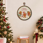 Merry Christmas Gingerbread Round Framed Wall Art 10"x10", alternate view 5