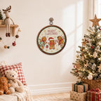 Merry Christmas Gingerbread Round Framed Wall Art 10"x10", alternate view 6