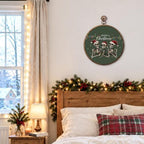 Merry Christmas Skeleton Round Framed Wall Art 10"x10", alternate view 4