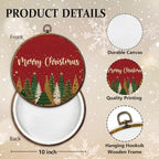 Merry Christmas Tree Round Framed Wall Art 10"x10", alternate view 2