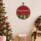 Merry Christmas Tree Round Framed Wall Art 10"x10", alternate view 5