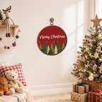 Merry Christmas Tree Round Framed Wall Art 10"x10", alternate view 6