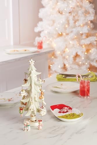 Merry Grinchmas Christmas Accent Plates, Appetizer Plate Set for 4 in 3.9 in Green, alternate view 2