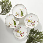 Merry Grinchmas Christmas Accent Plates, Appetizer Plate Set for 4 in 3.9 in Green, alternate view 5
