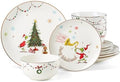 Merry Grinchmas Porcelain 12-Piece Christmas Dinnerware Set for 4 in 12 Count in Green