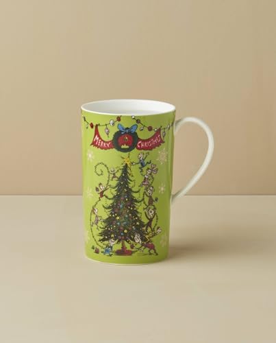 Merry Grinchmas Porcelain Christmas Color Changing Mug in 1 Count in Green, alternate view 2