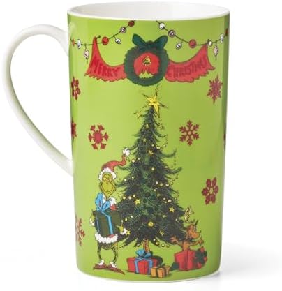 Merry Grinchmas Porcelain Christmas Color Changing Mug in 1 Count in Green, alternate view 4