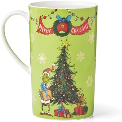 Merry Grinchmas Porcelain Christmas Color Changing Mug in 1 Count in Green, alternate view 5