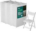 Mesh Back Folding Chairs, Padded Seat, 800 lb, 100 Pack