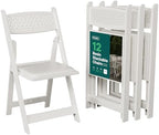 Mesh Back Folding Chairs, Padded Seat, 800 lb, 12 Pack